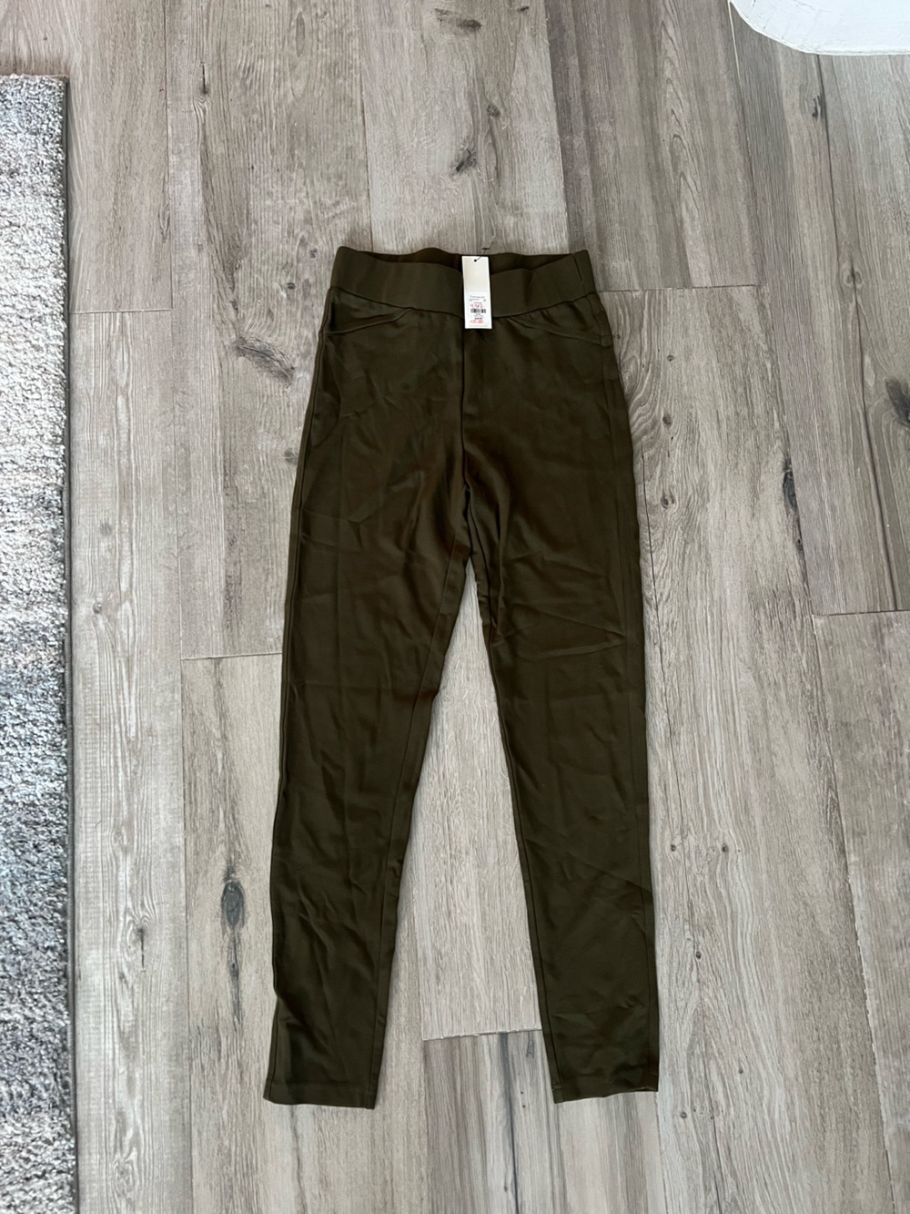 Olive Green Stretch Pants